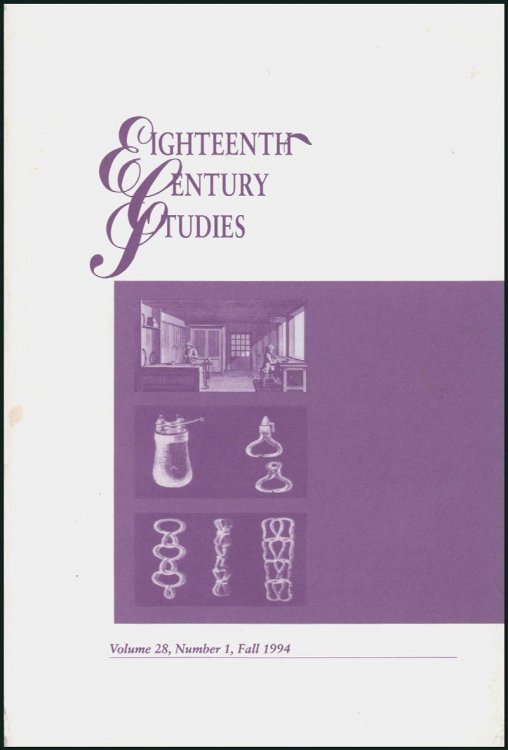 Image for Eighteenth-Century Studies: Eighteenth-Century Culture and Disciplines (Volume 28, Number 1, Fall 1994) Eighteenth-Century Studies: Eighteenth-Century Culture and Disciplines (Volume 28, Number 1, Fall 1994)