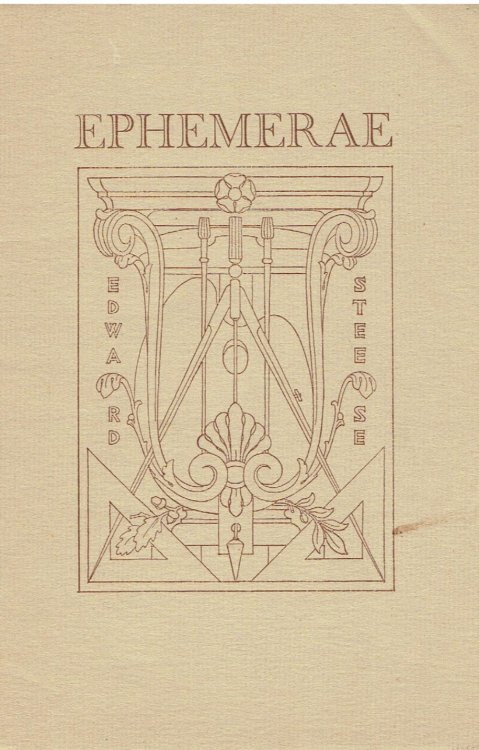 Image for EPHEMERAE (cover title): Poems of Edward Steese. EPHEMERAE (cover title): Poems of Edward Steese.
