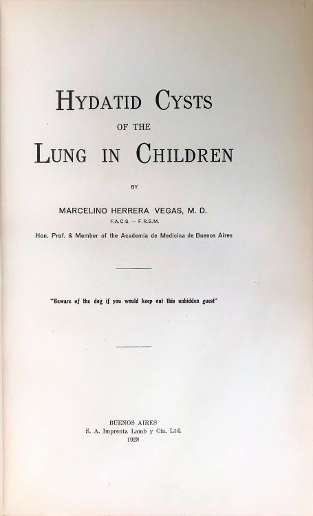 Image for Hydatid Cysts of the Lung in Children. Hydatid Cysts of the Lung in Children.