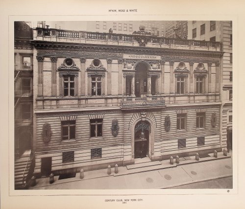 Image for Original Plate of the Century Club, New York, 1891; From A Monograph of the Work of Architecture of McKim, Mead & White, 1879-1915. Original Plate of the Century Club, New York, 1891; From A Monograph of the Work of Architecture of McKim, Mead & White, 1879-1915.