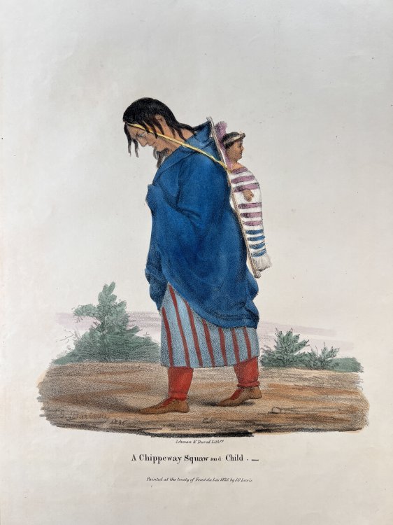 Image for A Chippeway Squaw and Child. Painted at the Treaty of Fond du Lac 1826. A Chippeway Squaw and Child. Painted at the Treaty of Fond du Lac 1826.