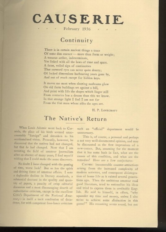 Image for CAUSERIE. February, 1936 CAUSERIE. February, 1936