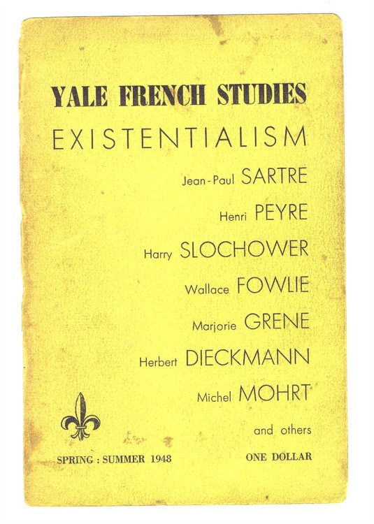 Image for Yale French Studies (Vol. 1, No. 1; Spring-Summer 1948): Existentialism Yale French Studies (Vol. 1, No. 1; Spring-Summer 1948): Existentialism